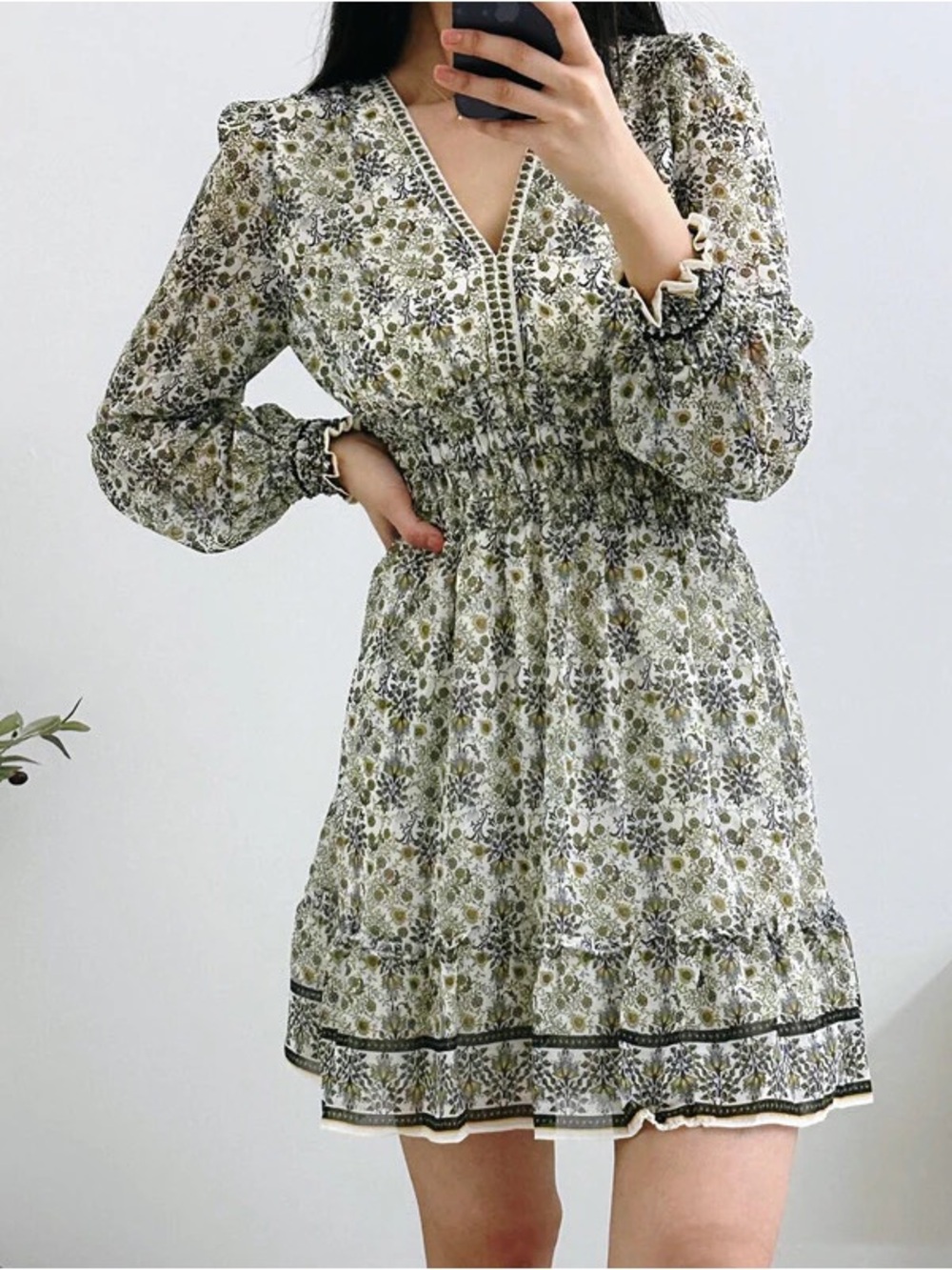 Max studio mini summer dress long sleeve